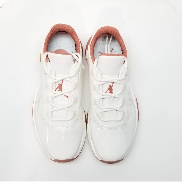 AIR JORDAN 11 CMFT SAIL/SKY J ORANGE LOW DV2629-108 Womens Size 9.5 Nike NEW - Picture 2 of 5